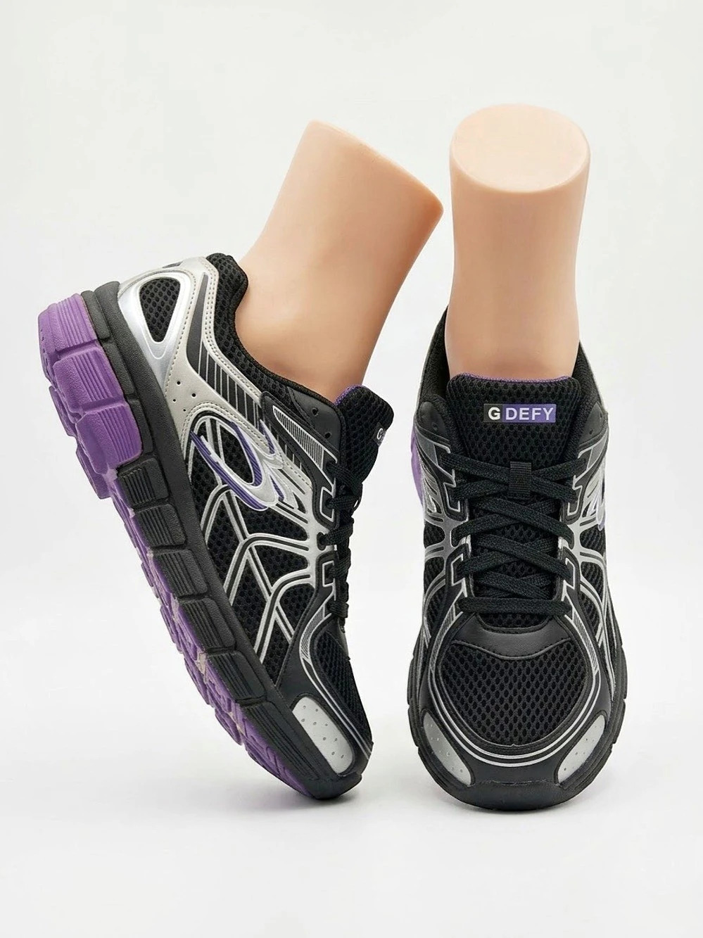 Gravity Defyer G-Defy Mighty Walk Women's Black & Purple Sneakers US 8